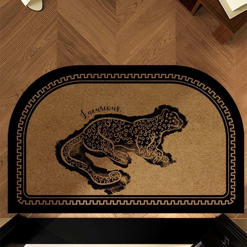 Artistic Swallow-Themed Half-Round Door Mat