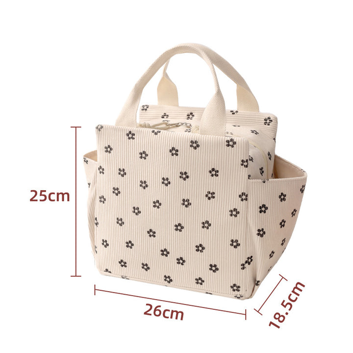 Insulated Heart Print Lunch Tote Kalsten