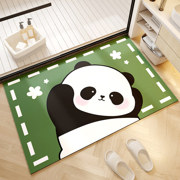 Cute Panda Print Bath Mat Kalsten