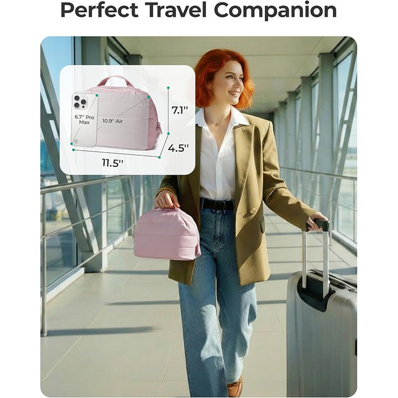 Cosmetic organizer bag with transparent compartments Kalsten