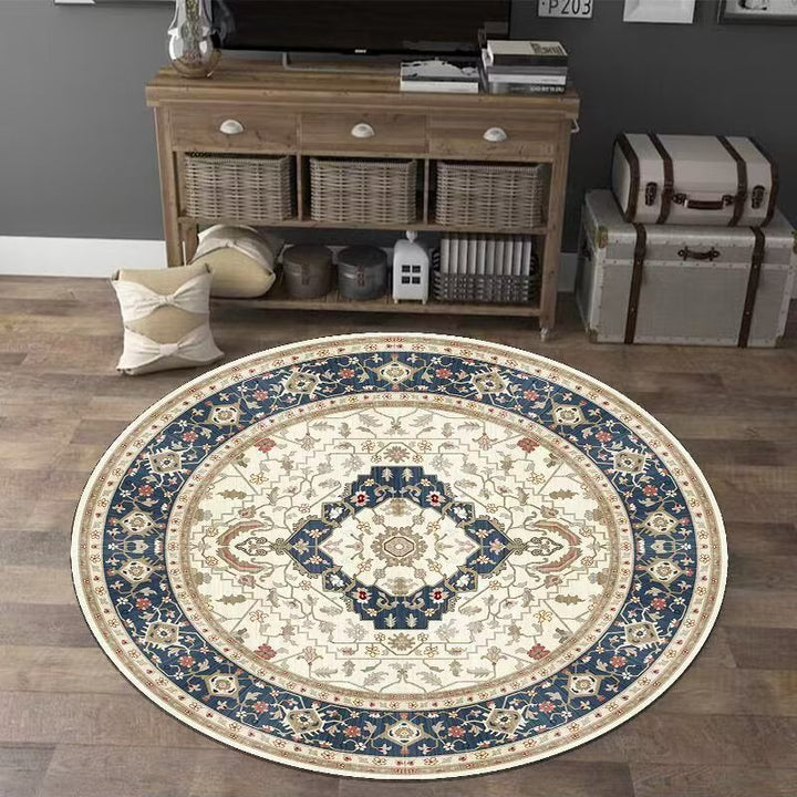 Vintage-Inspired Round Area Rug