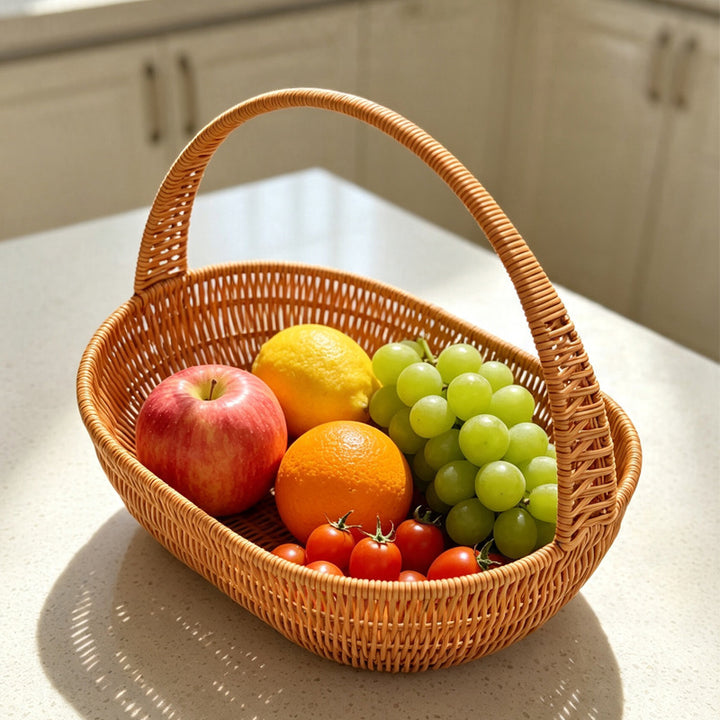 Handcrafted Natural Wicker Storage Basket Kalsten