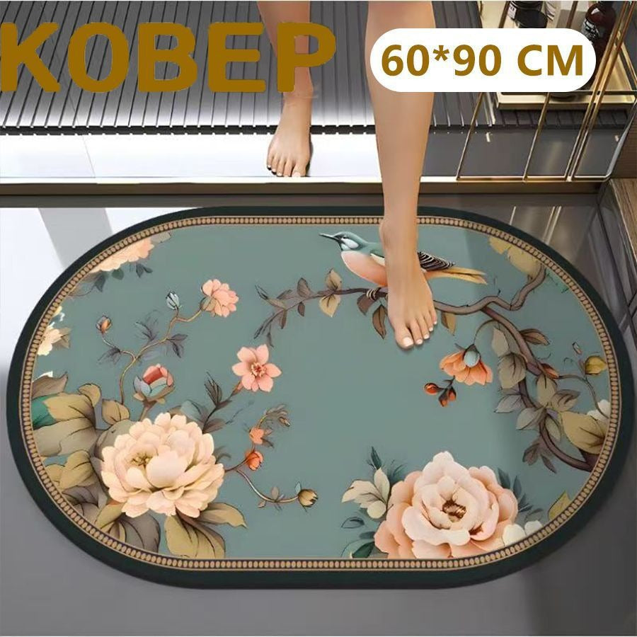 Decorative Floral Pattern Area Mat