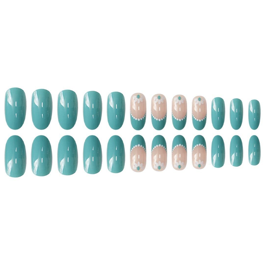 Elegant Floral Accent Nail Art Set Kalsten
