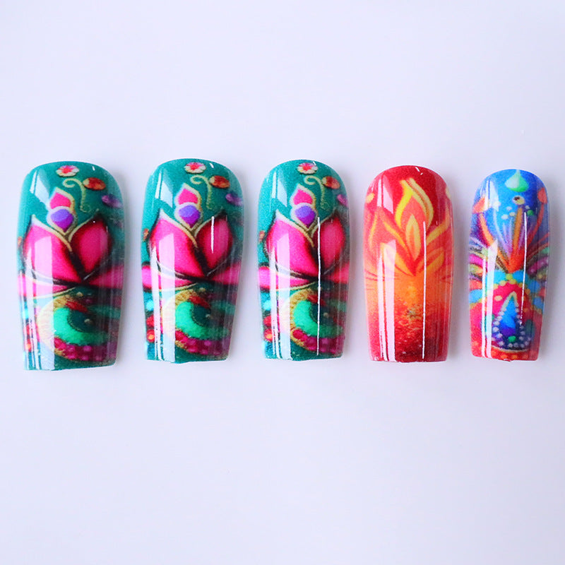 Artistic Floral Nail Art Enhancements Kalsten