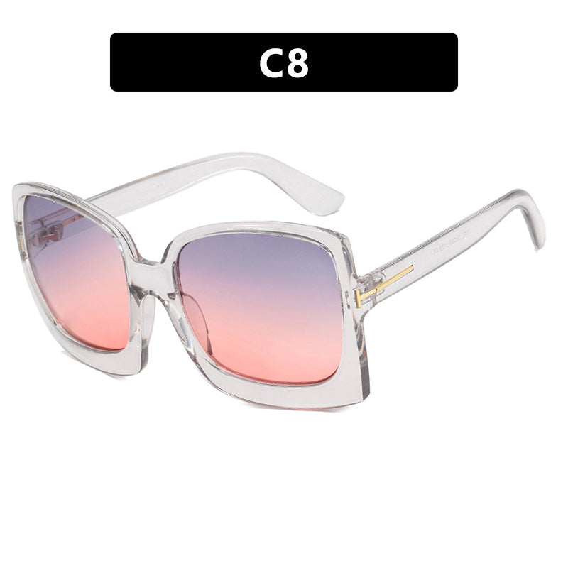 Women's oversized sunglasses in modern square design with mirrored lenses Kalsten