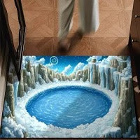 Artistic Water Ripple Print Area Mat Kalsten