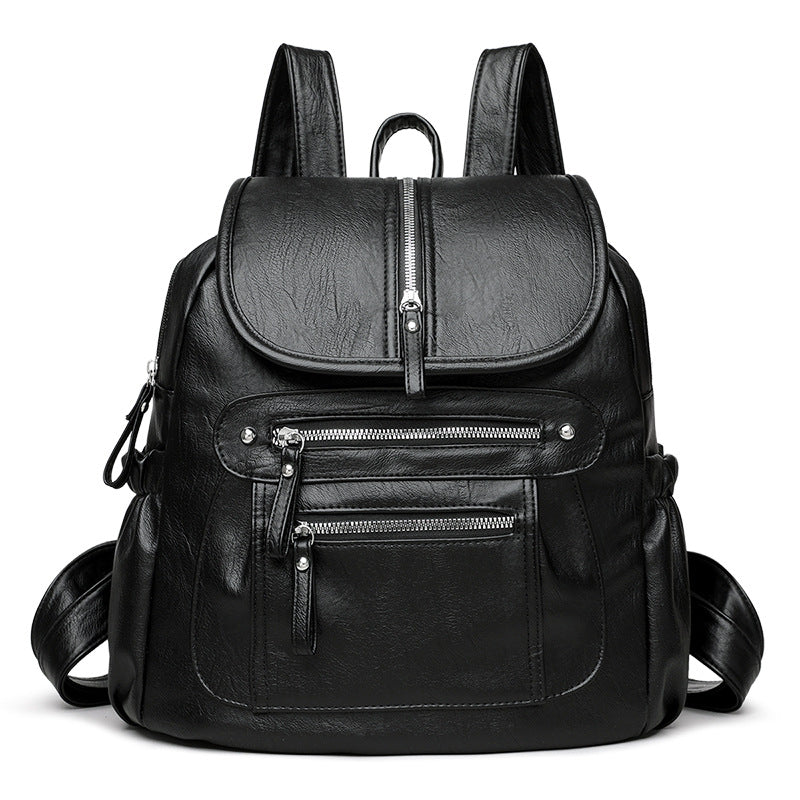 Durable Faux Leather Backpack