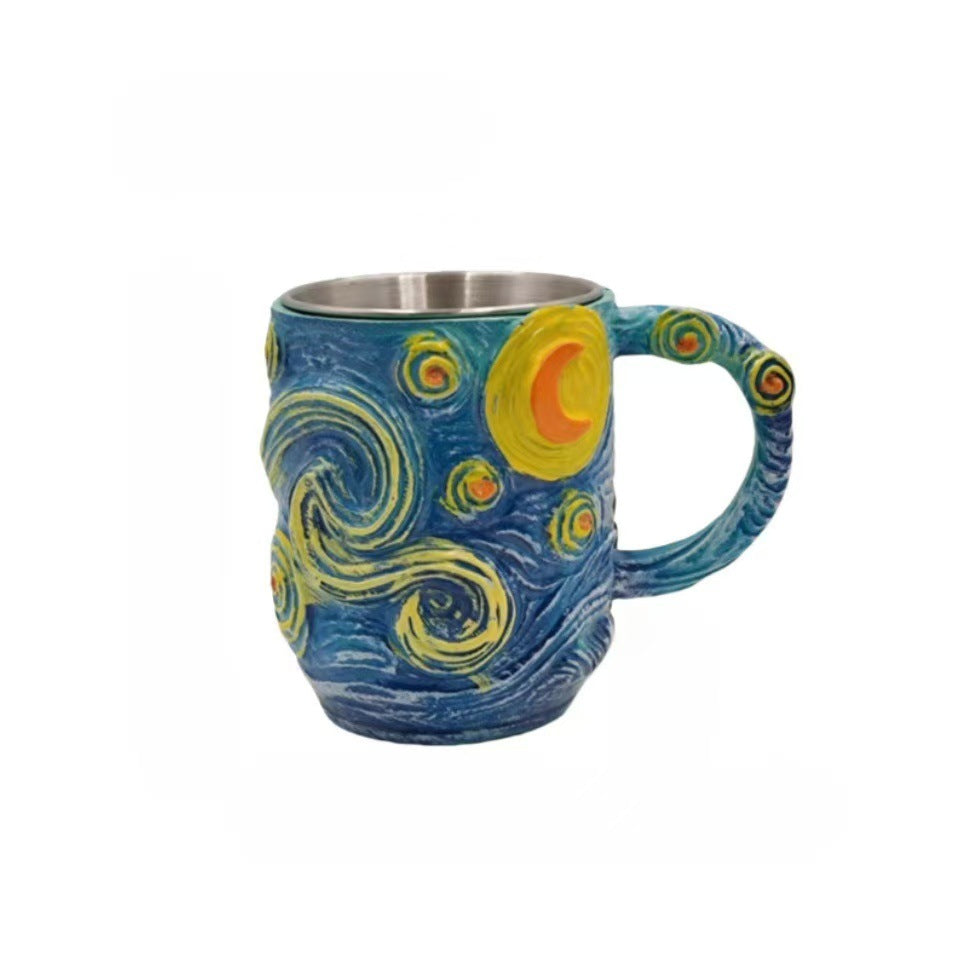 Artistic Starry Night-Themed Coffee Mug Kalsten