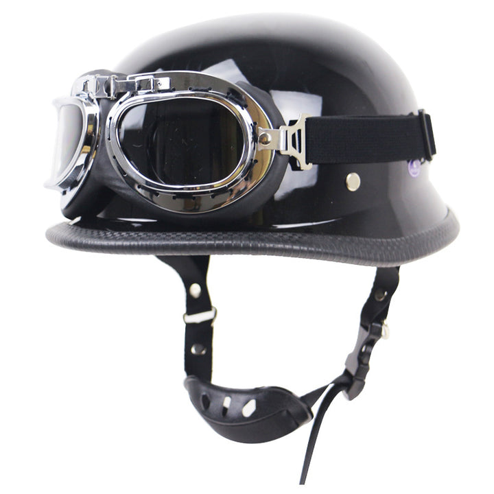 Vintage Motorcycle Helmet with Protective Goggles Kalsten