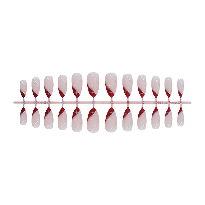 Art nail set with elegant gradient and glitter accents Kalsten