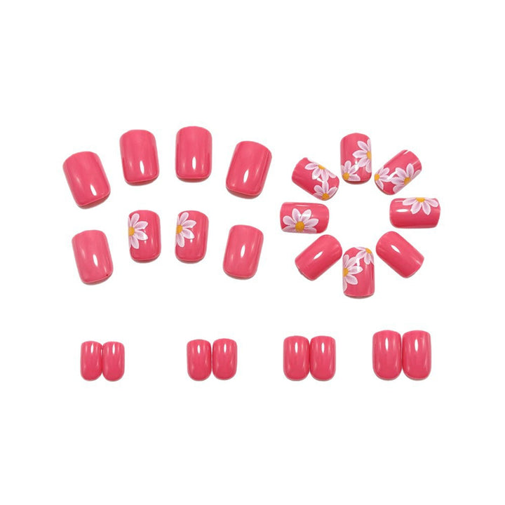 Fake nails with floral design and high-gloss finish Kalsten