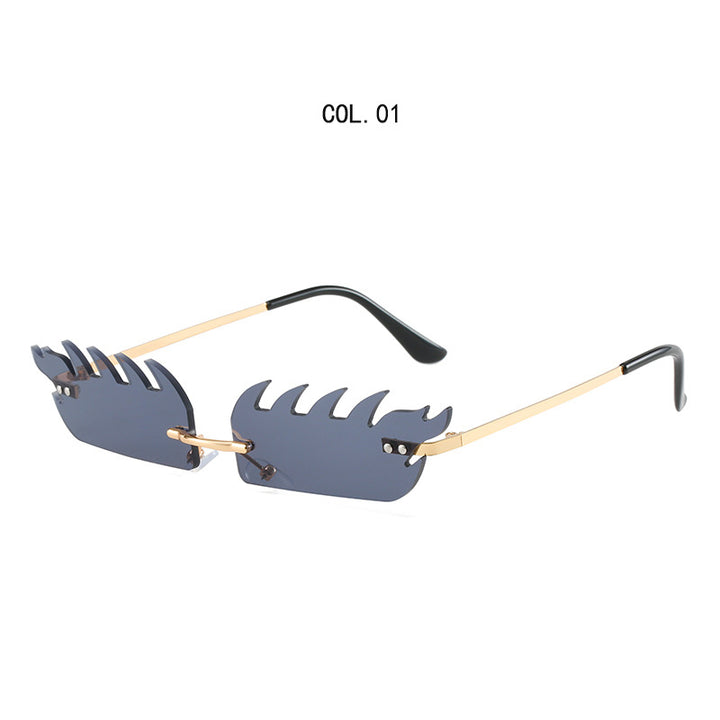 Edgy Artistic Shield Sunglasses