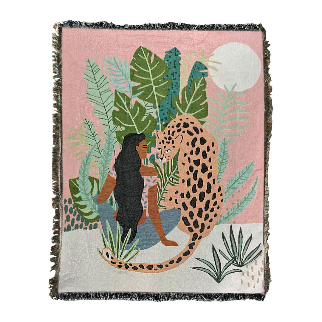 Nature-Inspired Artistic Throw Blanket