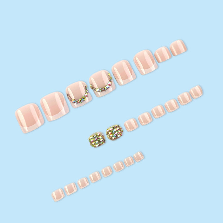 Elegant toenail art with glitter embellishments Kalsten