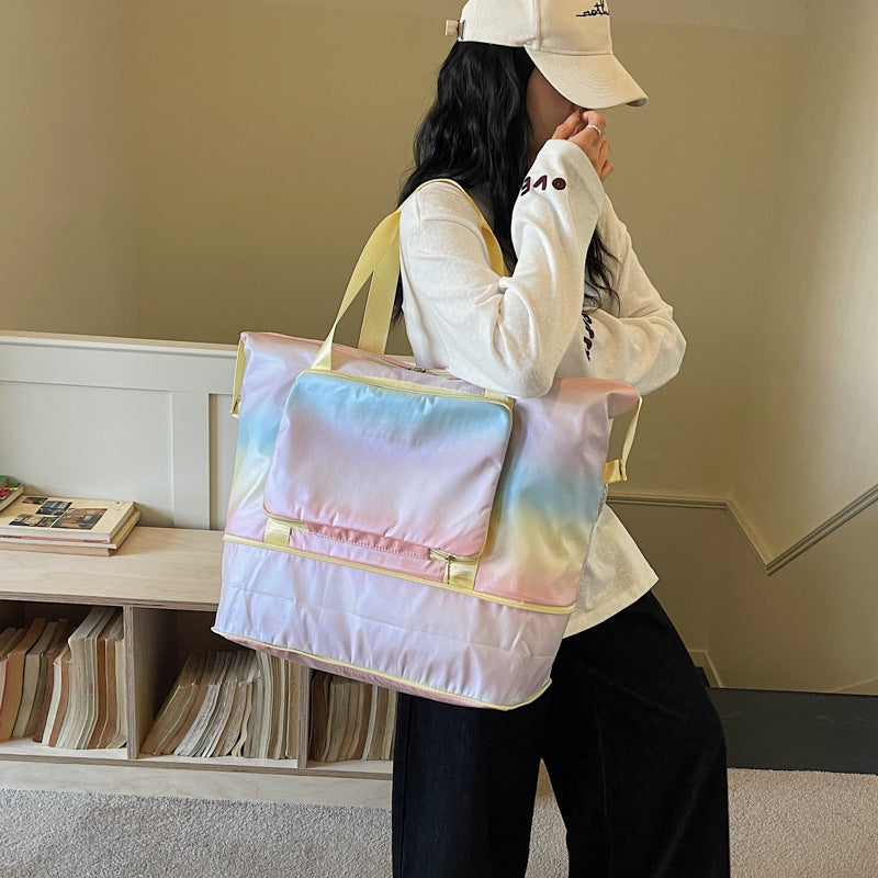 Color Block Travel Duffle Bag Kalsten