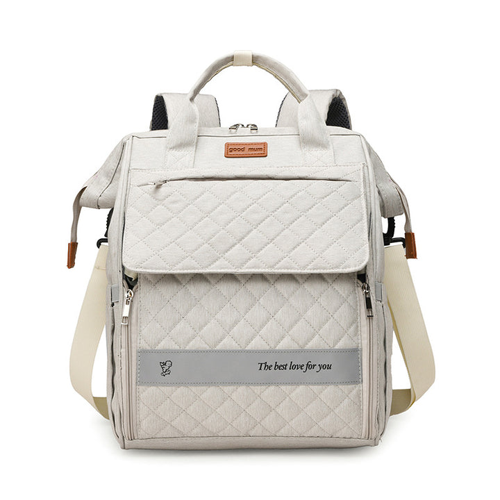 Multi-Pocket Quilted Baby Care Backpack Kalsten