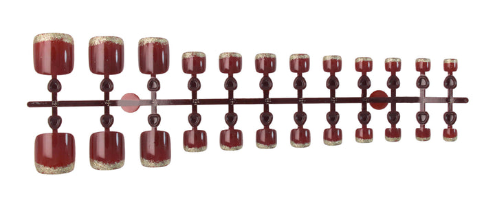 Artificial nail set with glamorous glitter accents Kalsten