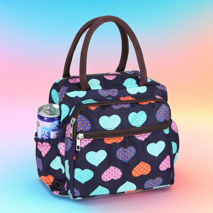 Insulated Cat Print Lunch Cooler Bag Kalsten