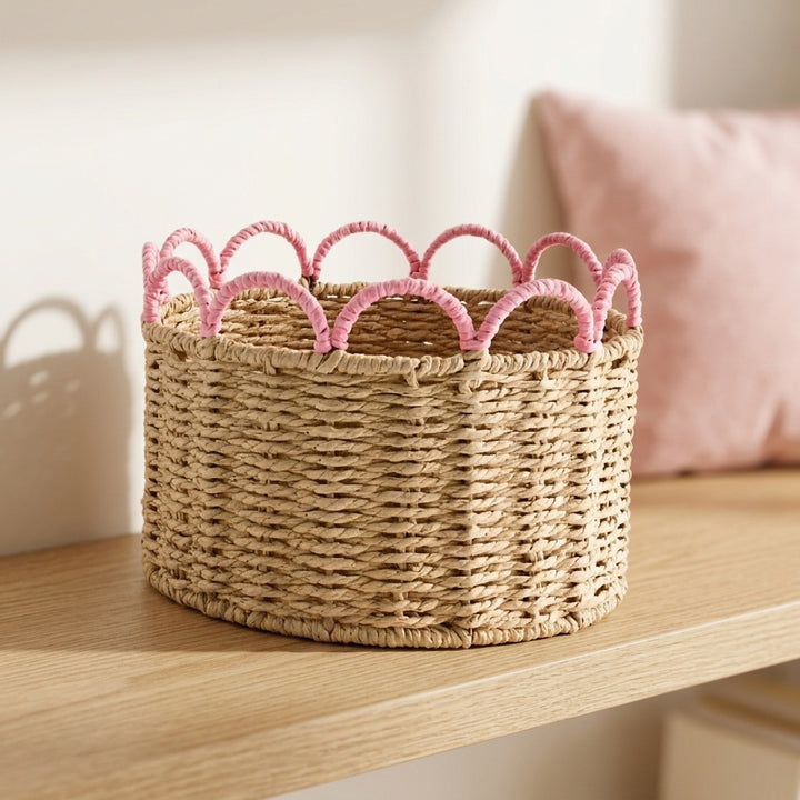 Decorative storage basket with wave pattern Kalsten