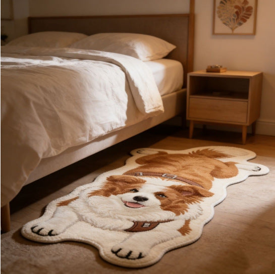 Playful Dog Shaped Area Rug
