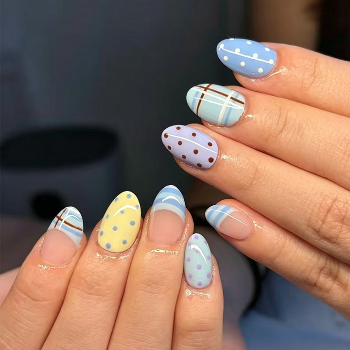 Artificial nail set with colorful patterns Kalsten