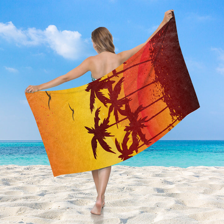 Women's beach towel with vibrant palm motif Kalsten