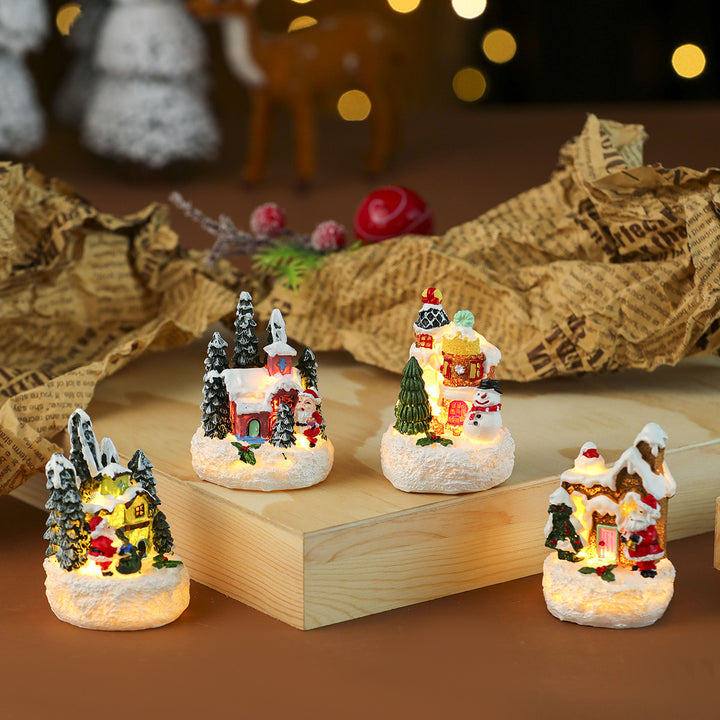 Illuminated Holiday Village Scene Figurine Kalsten