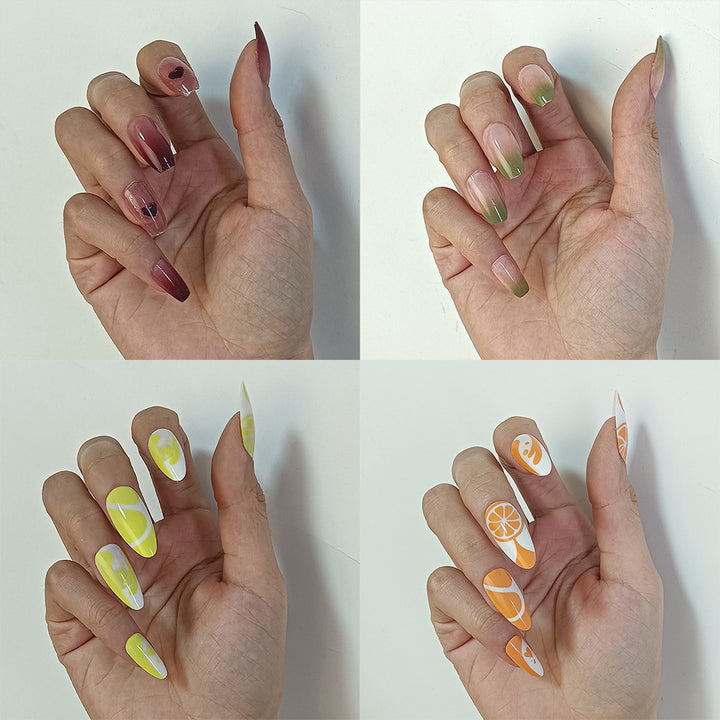 Artificial nails with floral minimalism Kalsten