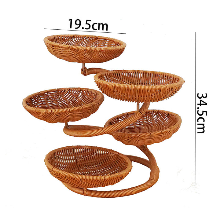 Multi-Tiered Wicker Storage Kalsten