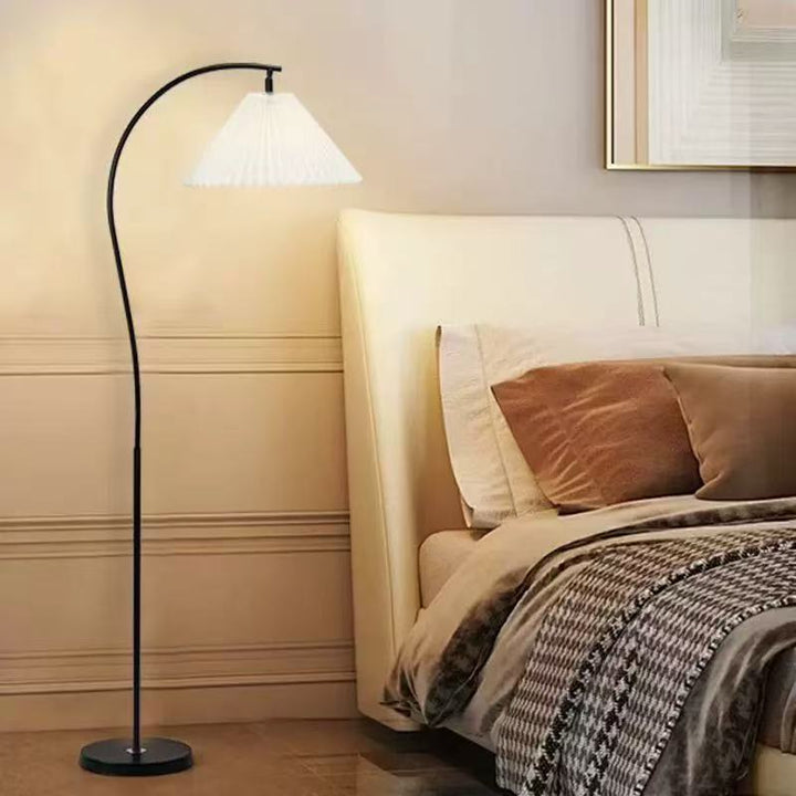 Modern Floor Lamp with Pleated Shade