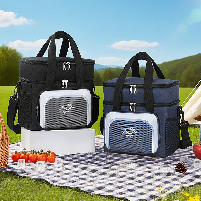 Double Compartment Insulated Cooler Bag