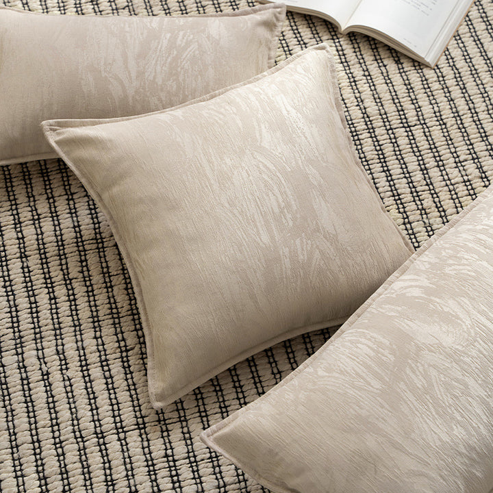 Square velvet cushion cover with fine crinkle texture Kalsten