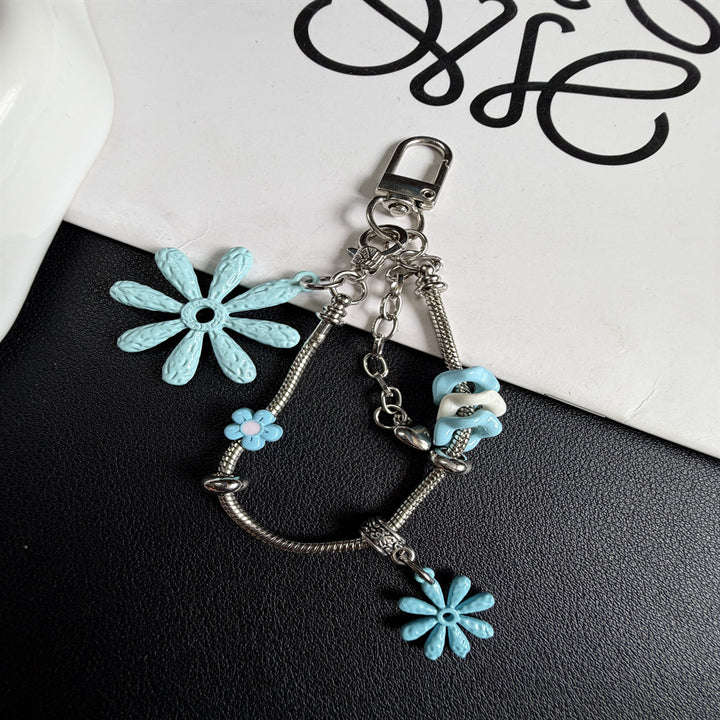 Floral-Themed Charm Keychain Kalsten