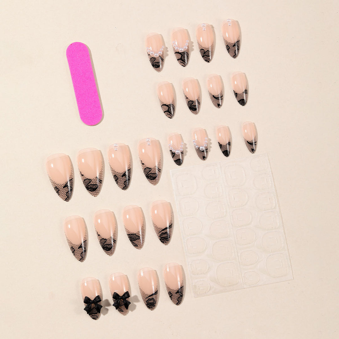 Elegant Lace Design Nail Art Kalsten