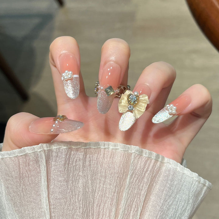 Glamorous Rhinestone-Embellished Nail Art Extensions Kalsten