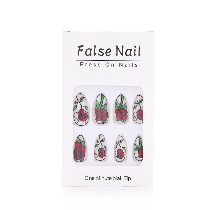 Elegantly designed artificial nails with floral pattern Kalsten