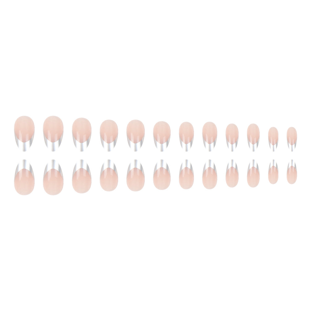 Stylish French Tip Press-On Nails Kalsten