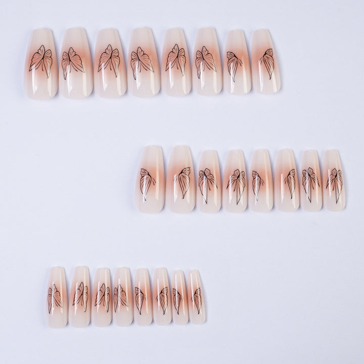 Modern Style Artificial Nails with Butterfly Design Kalsten