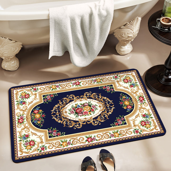Flower Print Bath Mat