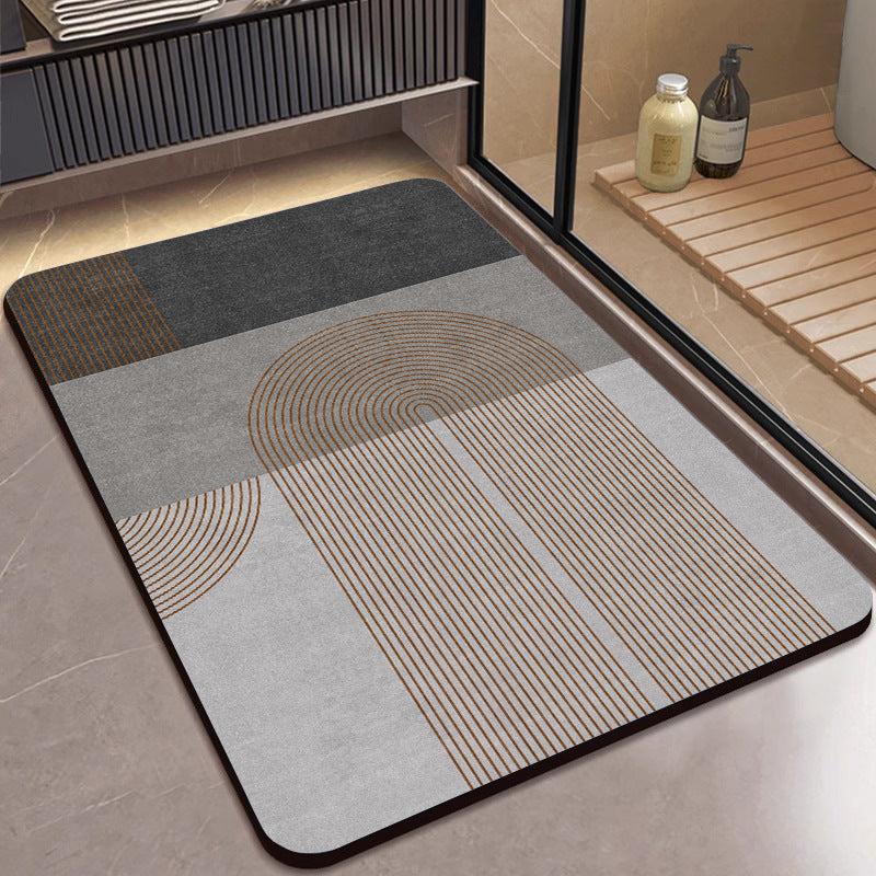 Geometric Patterned Bathroom Mat Kalsten