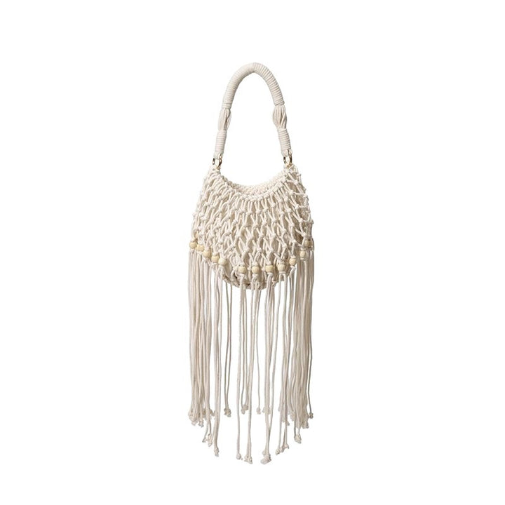 Hand-knotted shoulder bag with tassels Kalsten