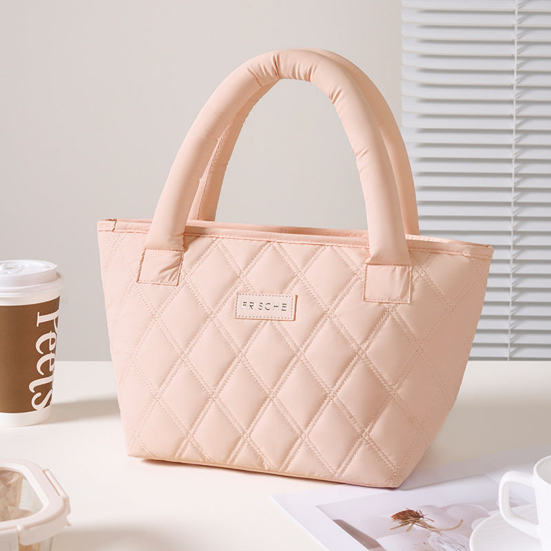 Insulated Quilted Lunch Tote
