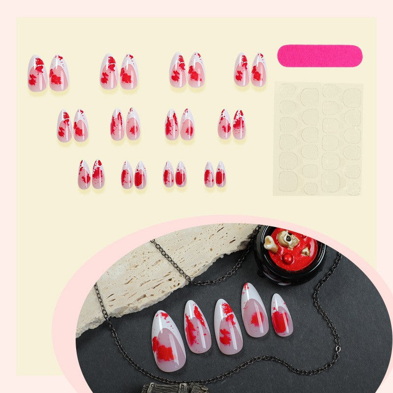 Artistic Press-On Nail Set with Floral Design kalsten