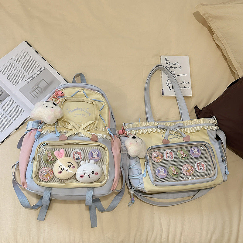 Fashionable leisure backpack with creative details and versatile compartments Kalsten