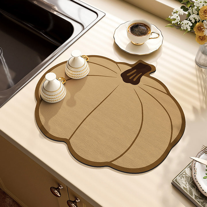 Pumpkin-Shaped Kitchen Mat