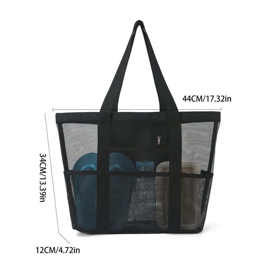 Spacious leisure beach bag made of mesh fabric Kalsten