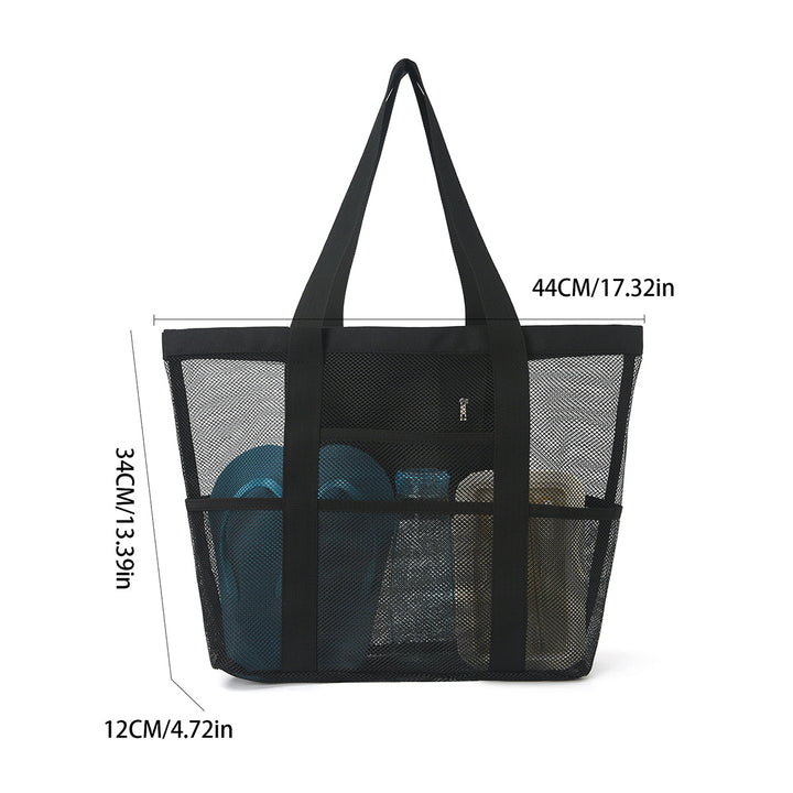 Spacious leisure beach bag made of mesh fabric Kalsten