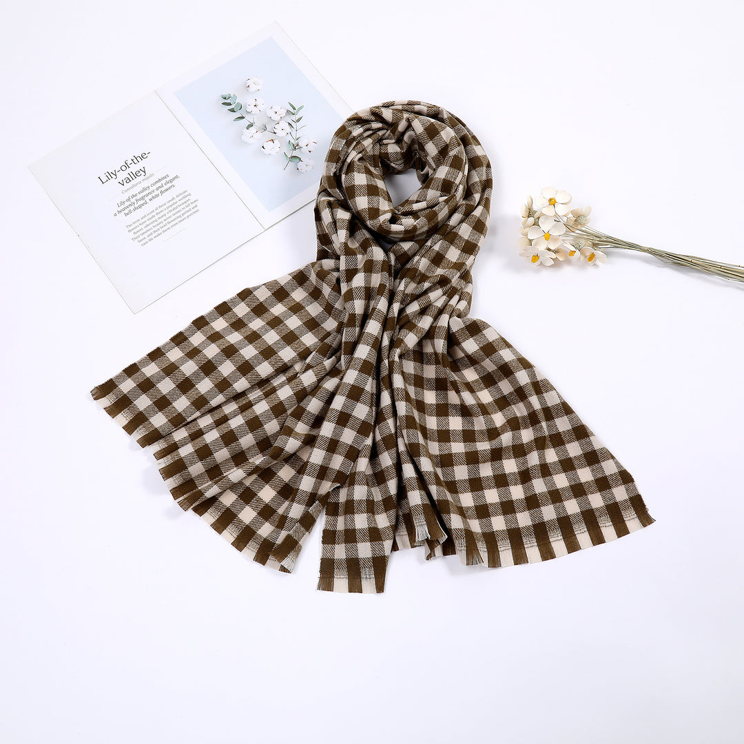 Ladies comfortable check scarf Kalsten