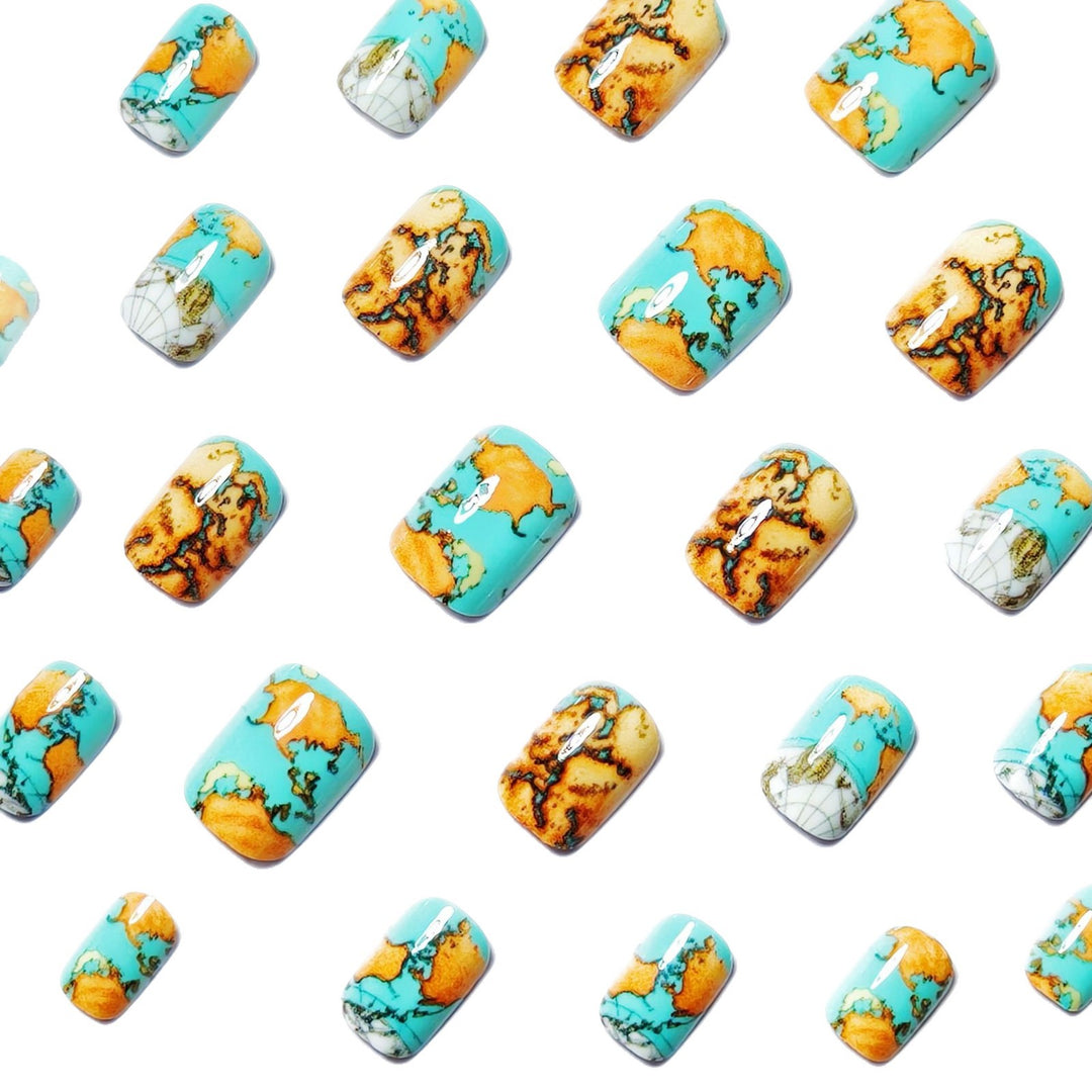 Artistic Geographical Nail Art Kalsten